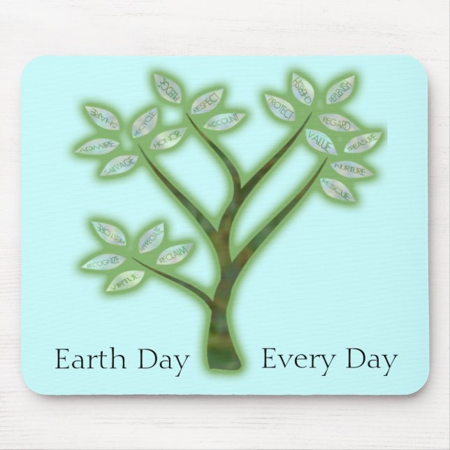 Inspiring Earth Day Tree Mouse Mat (Front)