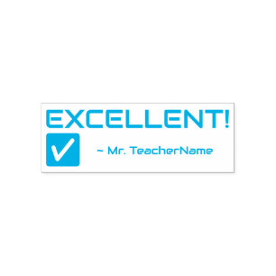 Inspiring "EXCELLENT!" Teacher Rubber Stamp