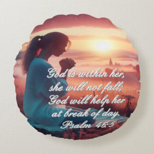'Inspiring Faith' Round Pillow