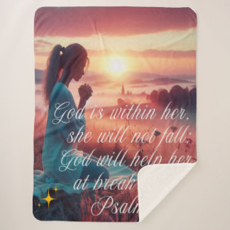 'Inspiring Faith' Sherpa Blanket