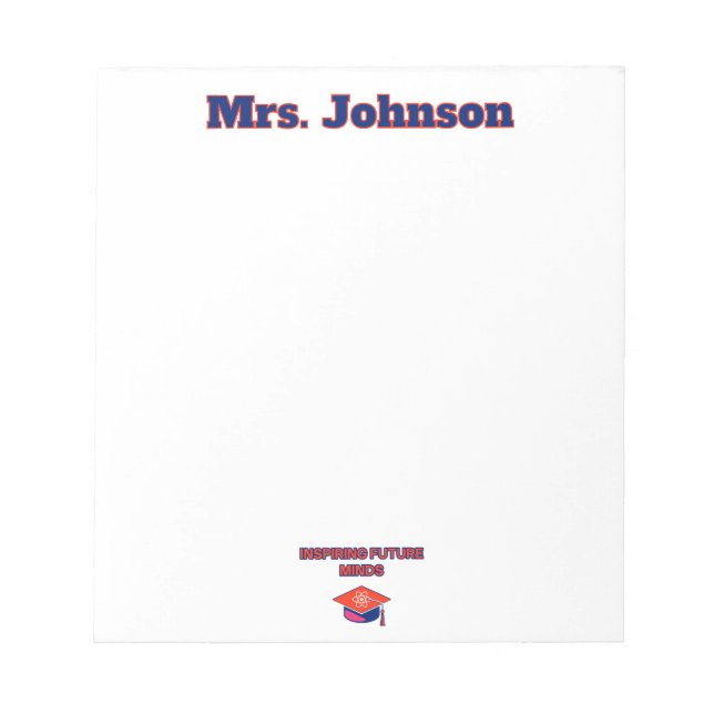 Inspiring Future Minds Education Motivator Notepad (Front)