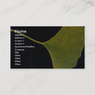 Inspiring Ginkgo leaf Business Card