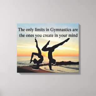 INSPIRING GYMNASTICS QUOTE CANVAS PRINT
