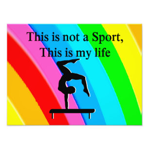 INSPIRING GYMNASTICS QUOTE DESIGN PHOTO PRINT