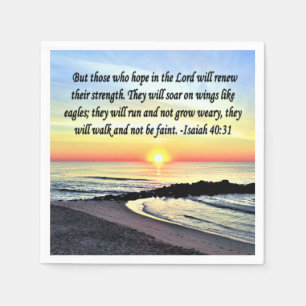 INSPIRING ISAIAH 40:31 NAPKIN