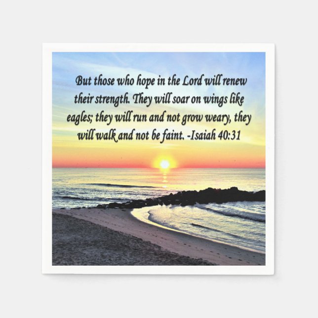 INSPIRING ISAIAH 40:31 NAPKIN (Front)