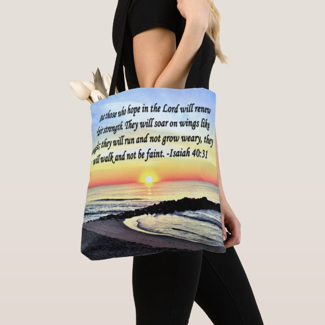 INSPIRING ISAIAH 40:31 TOTE BAG (Close Up)