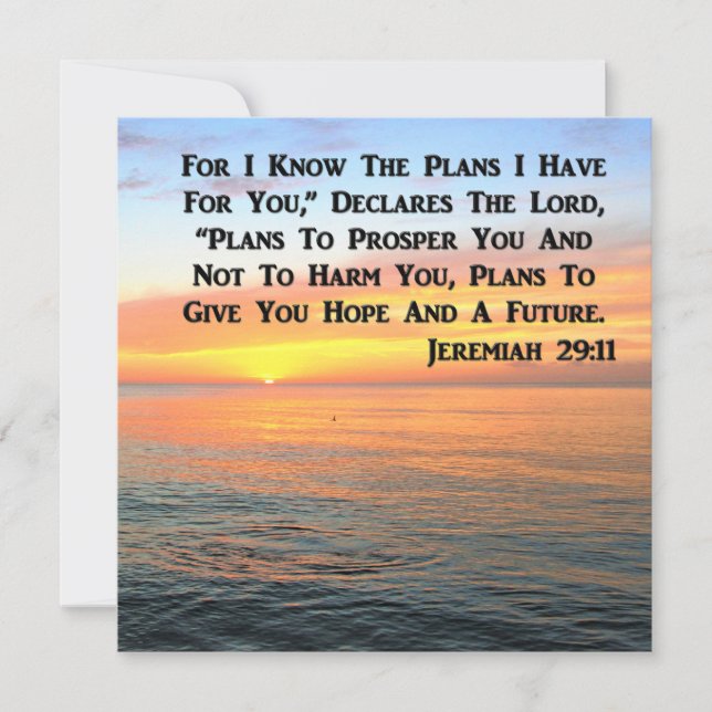 INSPIRING JEREMIAH 29:11 SUNRISE INVITATION (Front)