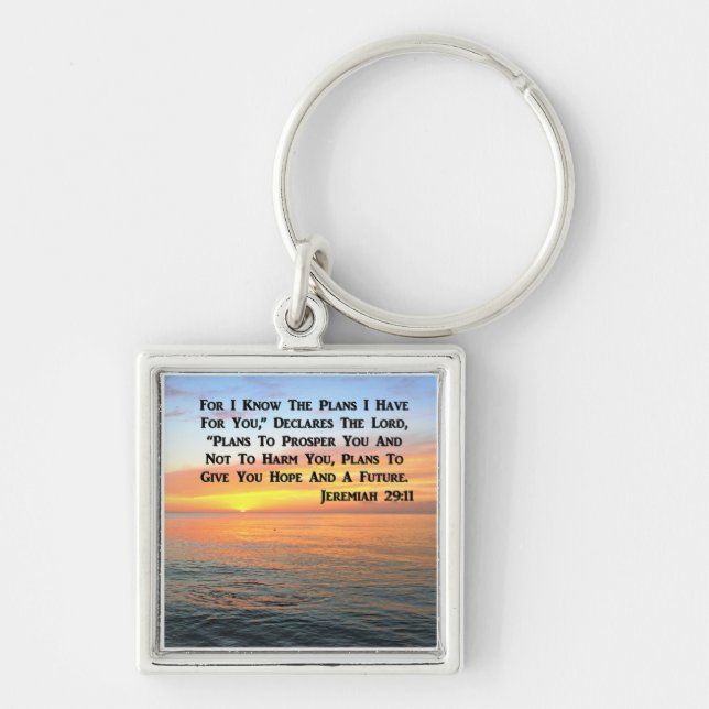 INSPIRING JEREMIAH 29:11 SUNRISE KEY RING (Front)