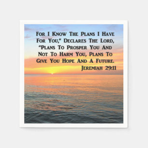 INSPIRING JEREMIAH 29:11 SUNRISE NAPKIN