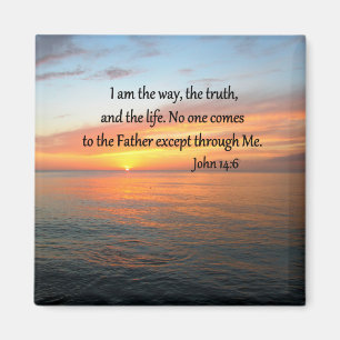 INSPIRING JOHN 14:6 SUNRISE PHOTO DESIGN MAGNET