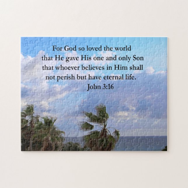 INSPIRING JOHN 3:16 PHOTO JIGSAW PUZZLE (Horizontal)