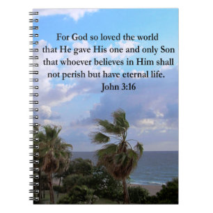 INSPIRING JOHN 3:16 PHOTO NOTEBOOK