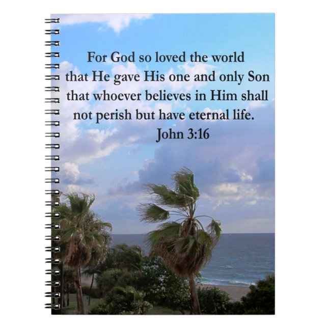 INSPIRING JOHN 3:16 PHOTO NOTEBOOK (Front)