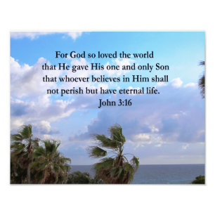 INSPIRING JOHN 3:16 PHOTO PRINT