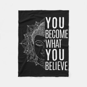 Inspiring Law Of Attraction Quote Buddha Spiritual Fleece Blanket