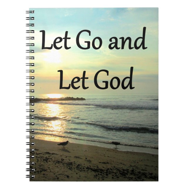 INSPIRING LET GO AND LET GOD PHOTO NOTEBOOK (Front)