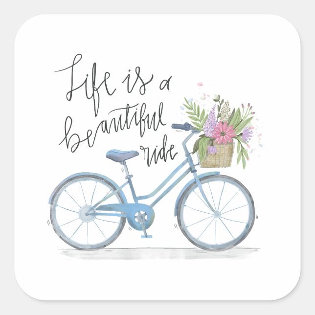 Inspiring Life is a Beautiful Ride Sticker Seal (Front)