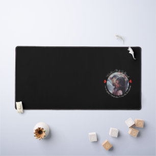 Inspiring Love Add your own photo and Message Desk Mat