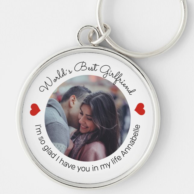 Inspiring Love Add your own photo and Message Key Ring (Front)