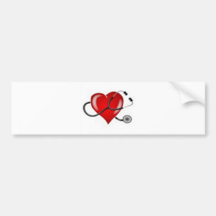 Inspiring Love Doctor Heart design Bumper Sticker