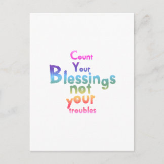 Inspiring messages for brighter days postcard