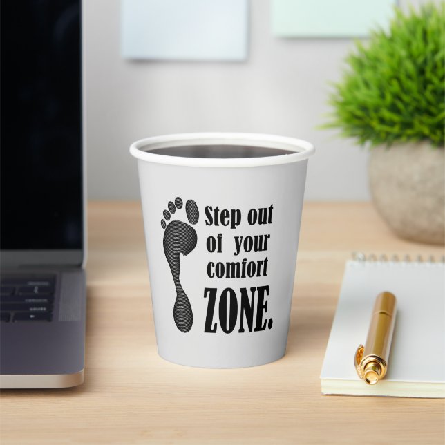 Inspiring Modern Black & Grey Paper cup (Insitu)