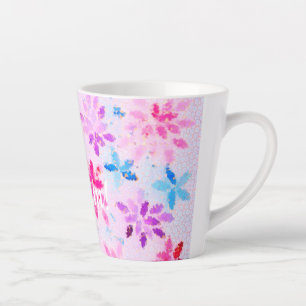 ​Inspiring Mosaic Flora "Dream!"   Artistic Latte Mug