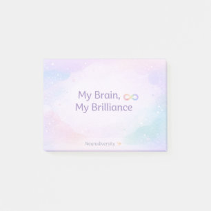 Inspiring Neurodivergent Affirmation Soft Pastel  Post-it Notes
