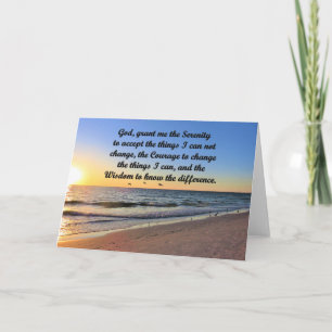 INSPIRING OCEAN SERENITY PRAYER GREETING CARD