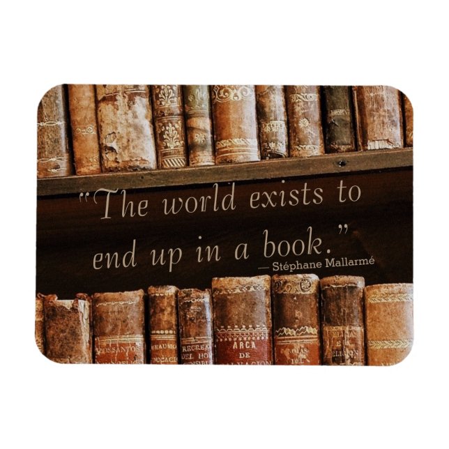 Inspiring Old Book Quote Magnet (Horizontal)