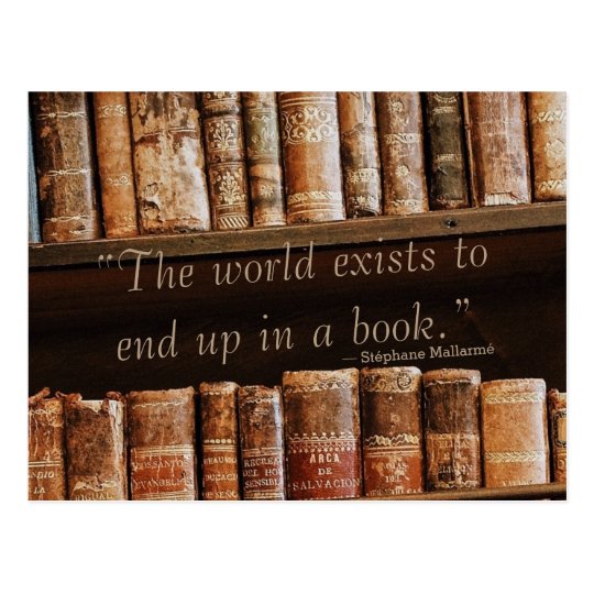 Inspiring Old Book Quote Postcard Zazzle.co.uk