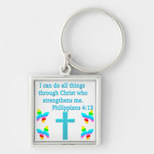 INSPIRING PHILIPPIANS 4:13 DESIGN KEY RING