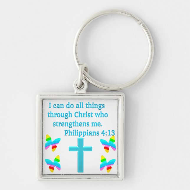 INSPIRING PHILIPPIANS 4:13 DESIGN KEY RING (Front)