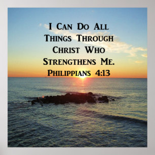 INSPIRING PHILIPPIANS 4:13 SUNRISE POSTER