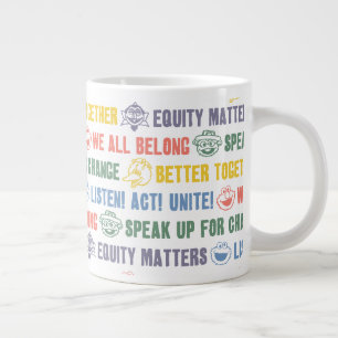 Inspiring Phrases Pattern Large Coffee Mug