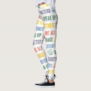 Inspiring Phrases Pattern Leggings