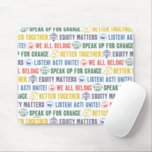 Inspiring Phrases Pattern Mouse Mat