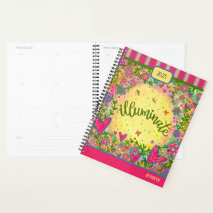 Inspiring Pretty Floral Illuminate Personalised  Planner
