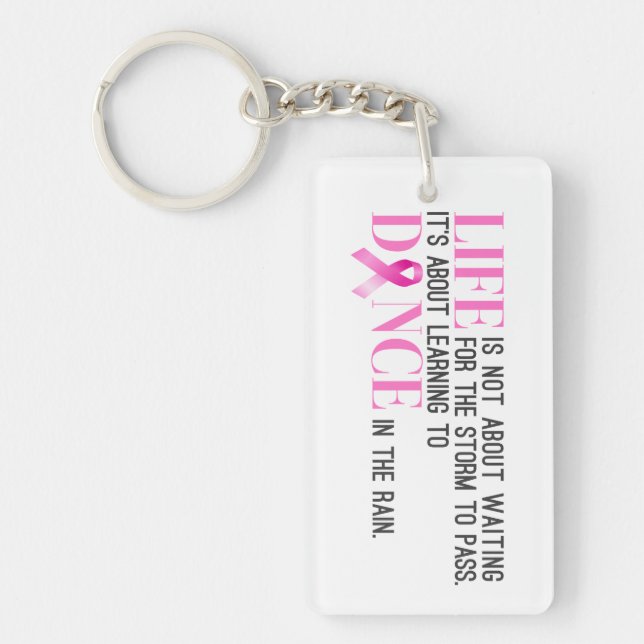 Inspiring Quote Breast Cancer Awareness | Keychain (Front)