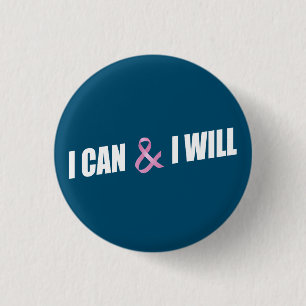 Inspiring Quote Breast Cancer Awareness Pin Button