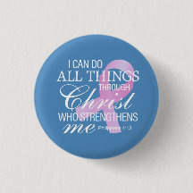 Inspiring Quote Breast Cancer Awareness Pin Button
