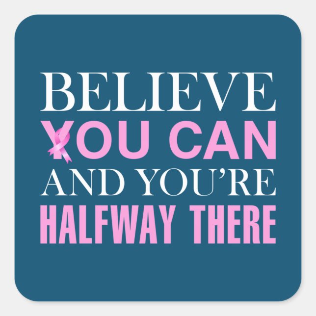 Inspiring Quote Breast Cancer Awareness | Sticker (Front)