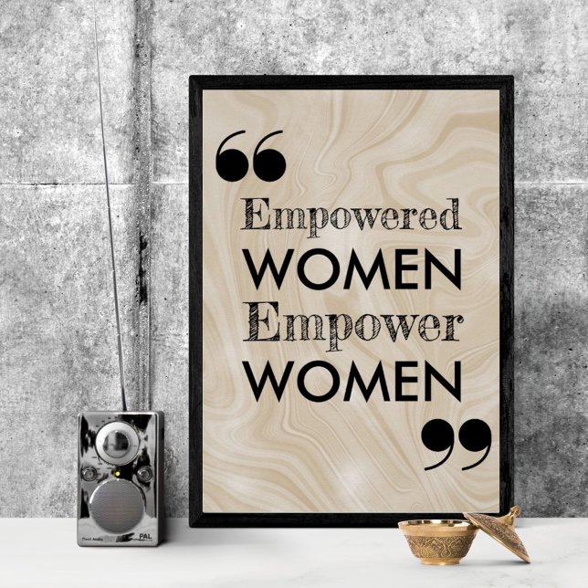 Inspiring Quote Empowered Women Typography Poster (Creator Uploaded)