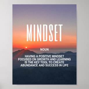 Inspiring Quote On Having a Positive Mindset Poster