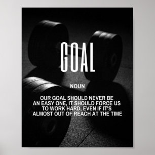Inspiring Quote On Setting Goals Poster