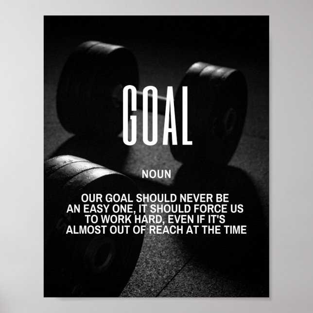 Inspiring Quote On Setting Goals Poster (Front)