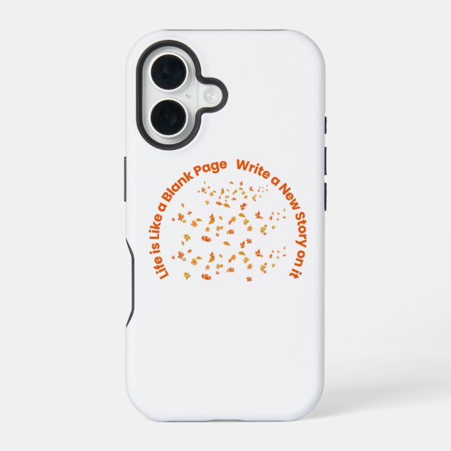 Inspiring Quote typography iPhone 16 Case (Back)