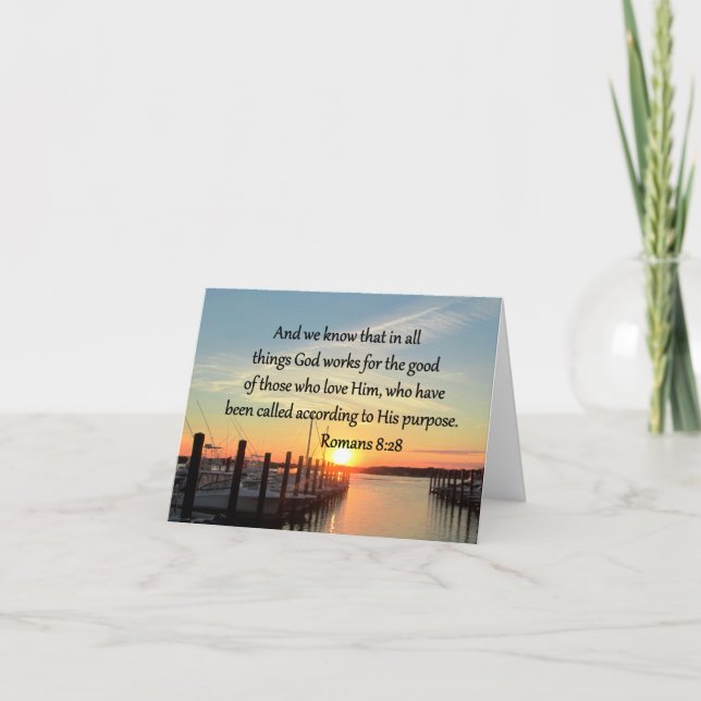 INSPIRING ROMANS 8:28 DESIGN CARD (Front)