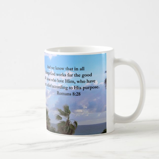 INSPIRING ROMANS 8:28 DESIGN COFFEE MUG (Right)